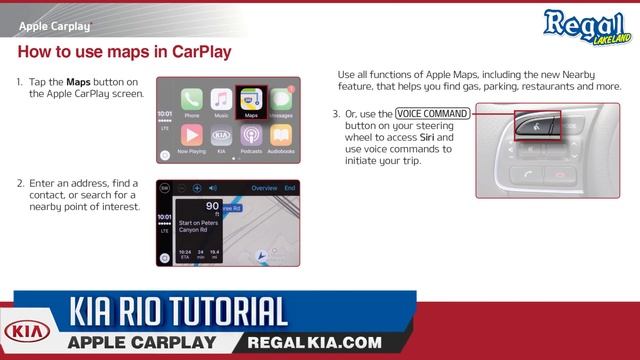 Kia Rio Tutorial - How to Use Apple CarPlay смотреть онлайн