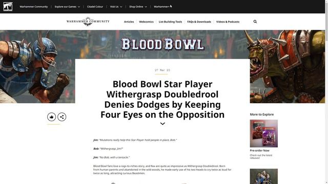 Blood Bowl 2020 Новости: Withergrasp Doubledrool смотреть онлайн