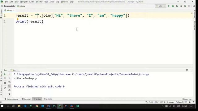 #4 Python Bonanza - String Join Method смотреть онлайн