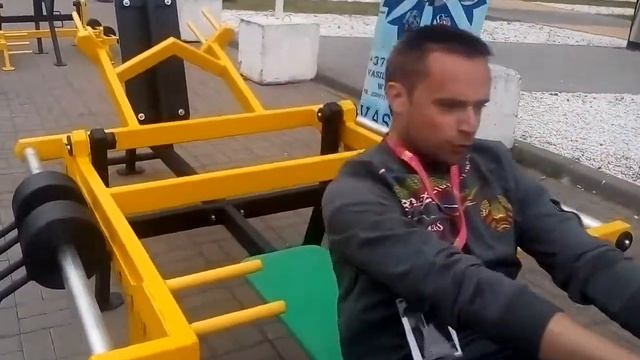 Тренажер для улицы Жим лёжа, отжимания от брусьев. LEGENDGYM. Outdoor fitness equipment смотреть онлайн
