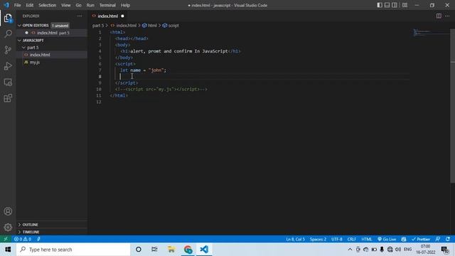 The Modern JavaScript Tutorial | Part 5 | alert, confirm & prompt | Tech Quick Learner смотреть онлайн