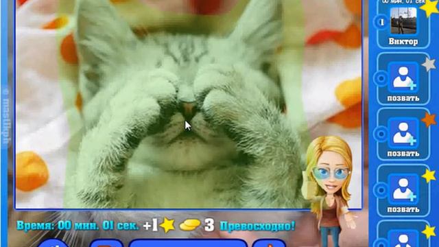 Игра Найди кота Одноклассники как пройти 201, 202, 203, 204, 205 уровень? смотреть онлайн