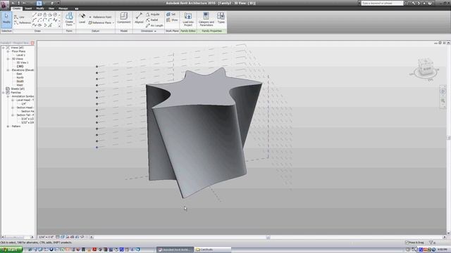 Conceptual Mass Family in Revit Architecture 2010 - PART 1 (October 3, 2009) смотреть онлайн