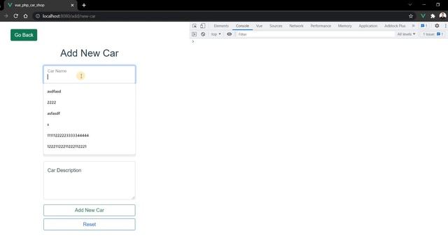 #05 Validate Car Name Input | Car Shop Dashboard | VUE JS and PHP #vue_js_with_php #axios смотреть онлайн