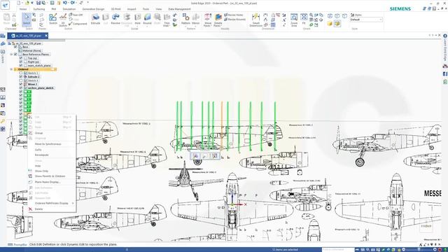 WW-109 Fighter Plane - Part 1 - SolidEdge 2020 Training - Surfaces смотреть онлайн