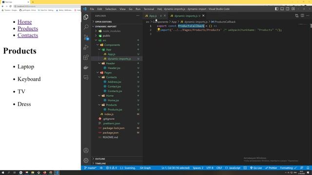 React (lazy, suspense). И загрузка кода (бандла) при hover аффекте или пли клика по нужном элементе смотреть онлайн