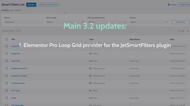JetSmartFilters 3.2. Overview | Features & Updates