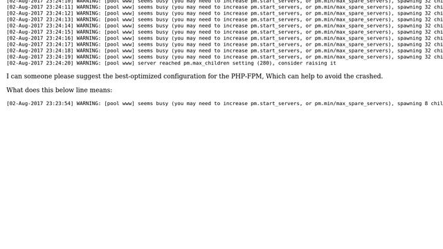 DevOps & SysAdmins: server reached pm.max_children setting (280), consider raising it смотреть онлайн