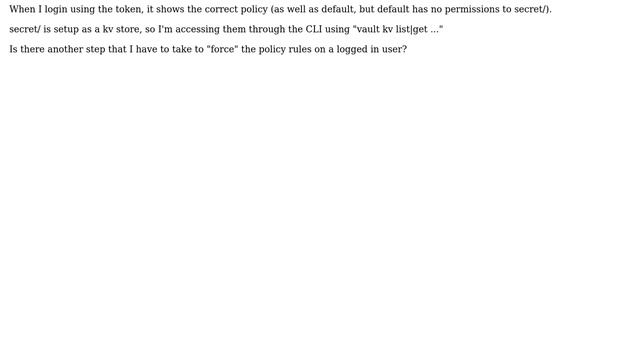 Hashicorp Vault - Policy restricting one specific sub node in a path смотреть онлайн