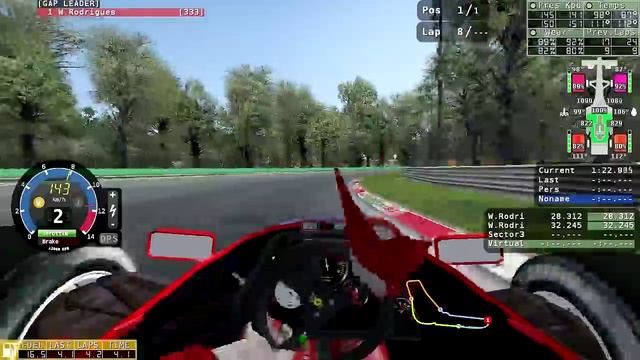 [rFactor] Scuderia Ferrari 126C4 @Monza with Michele Alboreto [HD] смотреть онлайн
