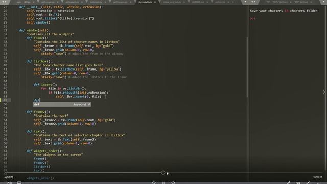 Tkinter advanced: app to collect python snippets смотреть онлайн