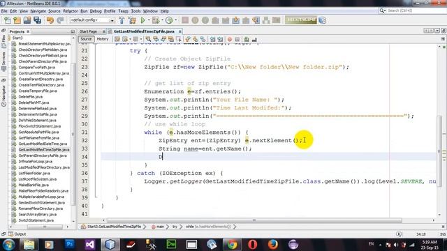 Get Modification Time of Zip Entry in Java Netbeans смотреть онлайн