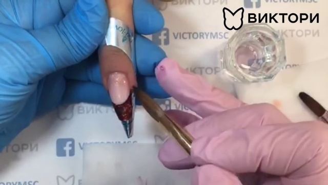Декоративный френч. Моделирование при помощи акрила. смотреть онлайн