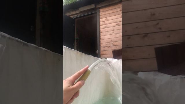 Дровяной котел топит воду в бассейне под 50 градусов! смотреть онлайн
