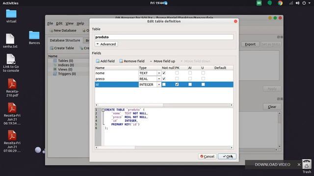 Curso de SQLITE: Instalação de sqlite3 browser e Criacao de Base de dados e Tabelas смотреть онлайн