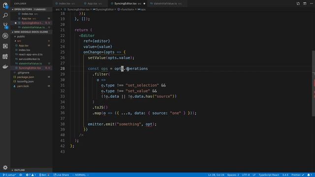 Slate.js Syncing Operations with an Event Emitter смотреть онлайн