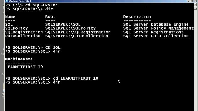 Using Powershell in SQL Server 2008 and Using sqlps.exe, Part 1 смотреть онлайн