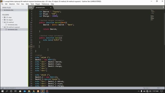 #04 Method tanpa parameter OOP PHP | Object Oriented Programming смотреть онлайн