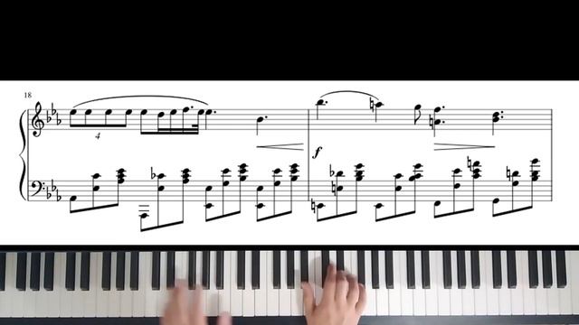 Chopin Nocturne op. 9 no. 2 Piano Score , tutorial. смотреть онлайн