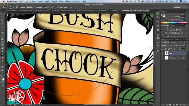 PHOTOSHOP BASICS FOR TATTOO ARTISTS | EASY STENCIL TIP | N.A TATTOO STUDIO, NEW DELHI, INDIA смотреть онлайн