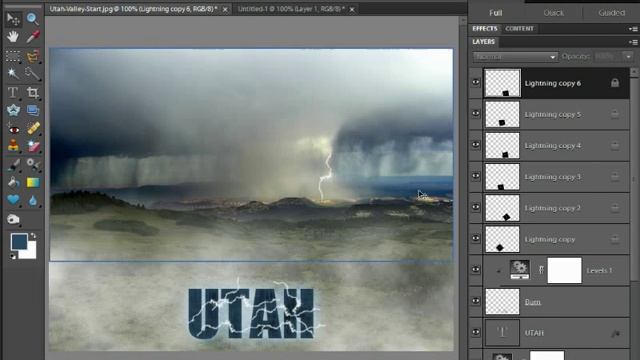 Lightning Effect In Photoshop Elements - Lightning Text