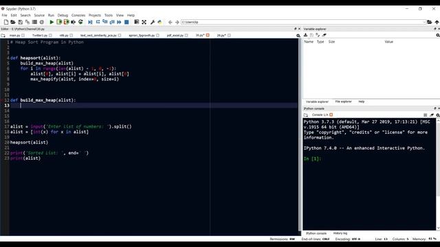 Heap Sort in Python смотреть онлайн