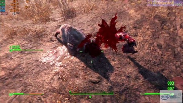 Fallout 4 Intel Iris Plus GPU test Surface Pro 7 Dell XPS 13 Razer Blade Stealth i7 1065G7