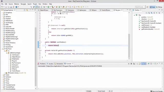 Grafik in Java - Raytracing #10 - Schnittpunktposition und Normale einer Kugel смотреть онлайн