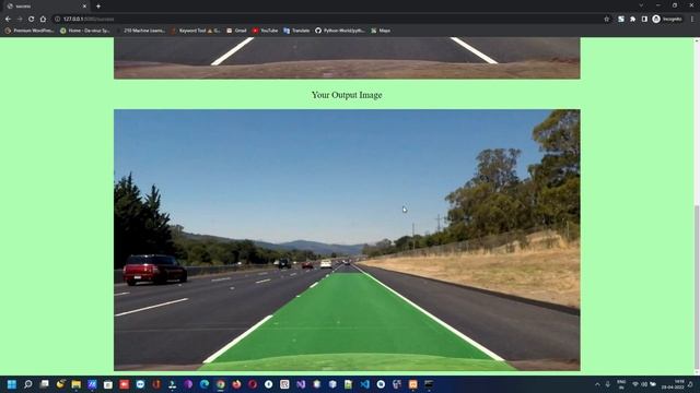 Road Lane Detection Computer Vision Python Flask Web app смотреть онлайн