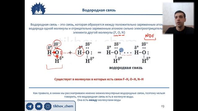4.4.1. Водородная связь. Теория. ЕГЭ по химии