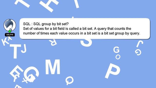 SQL : SQL group by bit set? смотреть онлайн