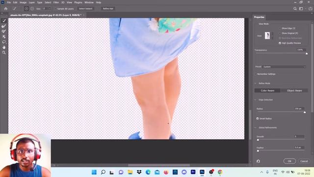 Select and Mask in Adobe Photoshop - Class : 18 | How to make png of hairs | how to make png of tre смотреть онлайн