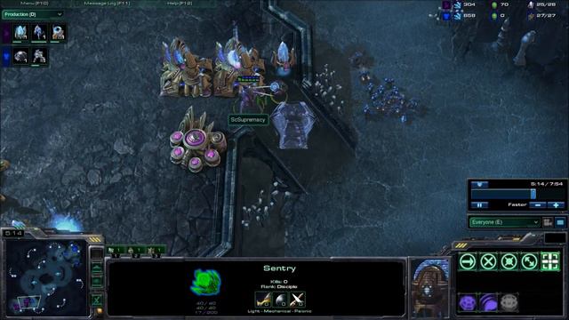Defending Bunker Rush as Protoss смотреть онлайн
