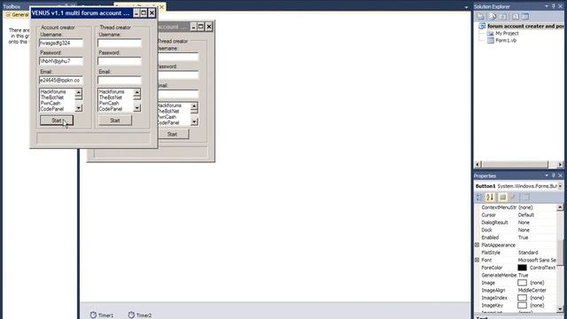 VENUS v1.1 multi forum account creator & poster. source code and executable download. смотреть онлайн