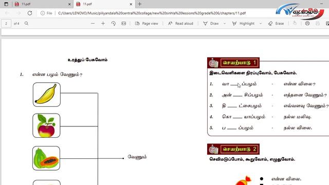 Grade 6 Tamil Sinhala lessons - Chapter 11 смотреть онлайн