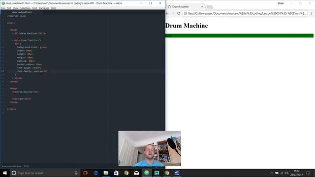 Coding for Beginners Lesson 1: Drum Machine - Javascript, HTML, CSS Programming - Succeed In Coding смотреть онлайн