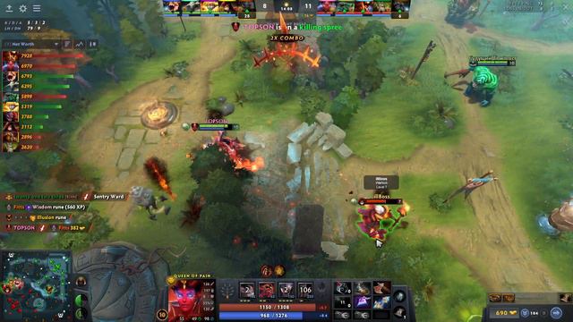 Queen Of Pain Dota Gameplay Topson With Octarine - TI12 Tundra