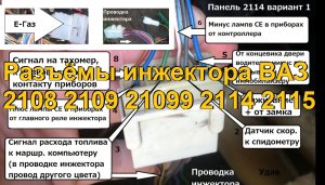 2-10 Разъём Эсуд инжектора 2108 2109 21099 2113 2114 2115 ВАЗ