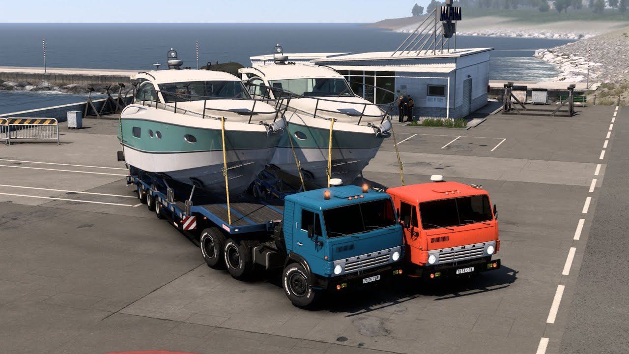 Euro Truck Simulator 2 (ETS 2) - Первые рейсы 2024 года. Конвой с подписчиками смотреть онлайн