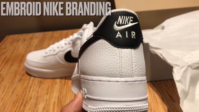 Nike Air force 1 “07” (CT2302-100) Classic White/Black on feet. смотреть онлайн