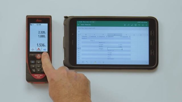How to use the Bluetooth keyboard mode on Leica DISTO D810 touch/S910 with Android Tablet and Excel смотреть онлайн