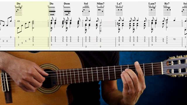 LA VIE EN ROSE - Fingerstyle - Guitar Cover - Lesson - Tutorial - Tab смотреть онлайн
