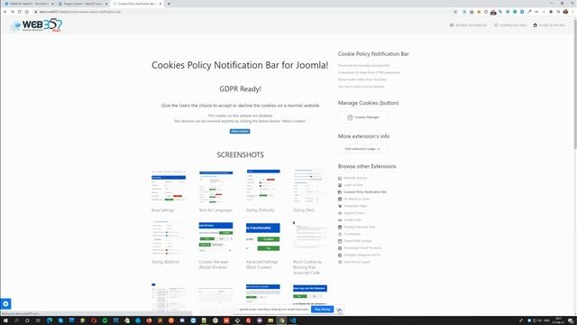 Buttons Ordering - Cookies Policy Notification Bar - Joomla! Plugin by Web357 смотреть онлайн