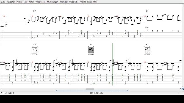 CCR - Born on the Bayou - Tabs смотреть онлайн