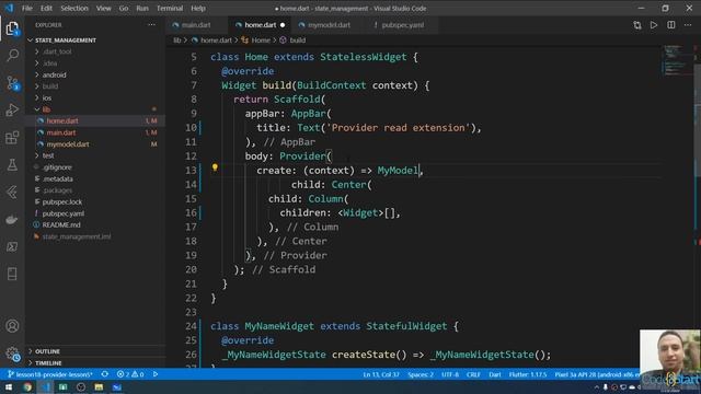 95-Flutter State Management-Provider-read extension method & Provider.of(context,listen false)(Arab смотреть онлайн
