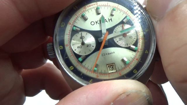 Okean Ocean Vintage USSR Russian Soviet watch Poljot Chronograph 3133 2899 смотреть онлайн