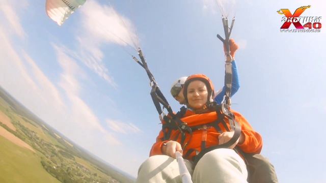 Полеты на параплане в тандеме с инструктором Калуга! Летает - Шелудько Мария! Афиша Калуги!