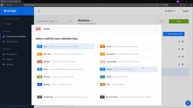 Build a Static Blog with Nuxt.js and Strapi: Configuring Strapi admin смотреть онлайн