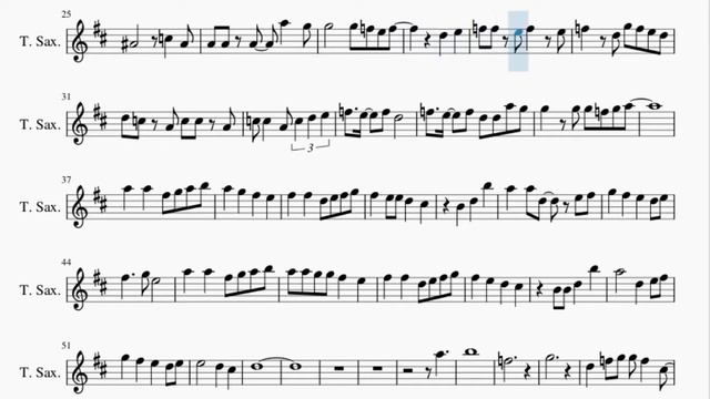 Tenor Sax Sheet Music: How to play Dan Dan Kokoro Hikareteku by Field of View смотреть онлайн