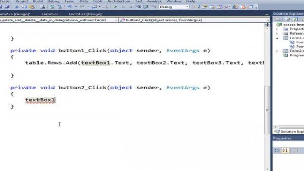Programming C#: insert, update and  delete  data in datagridview without using database